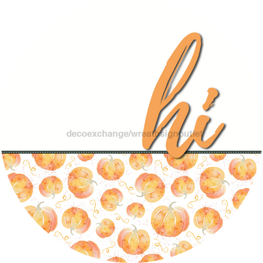 Pumpkin Door Hanger Dco-01605-Dh 18’ Round Wood